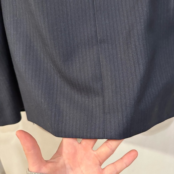 NWT Club Monaco Navy Tonal Stipe Wool Blazer - Picture 13 of 15